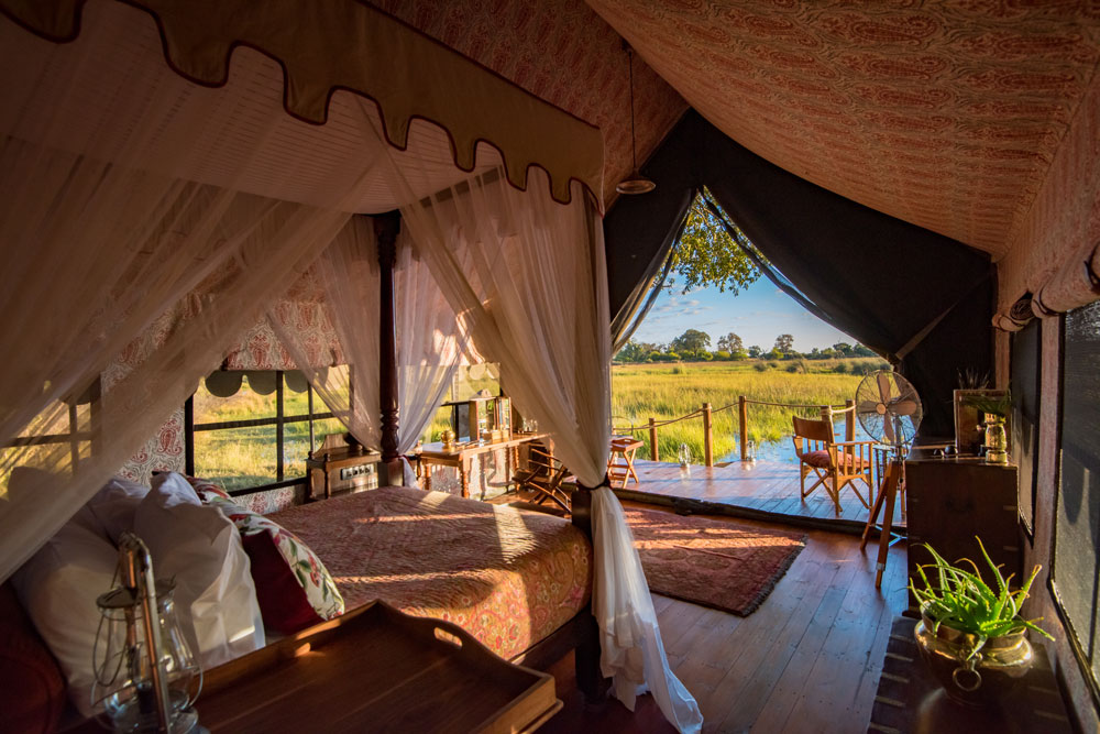 Guest tent at Duke's Camp / Courtesy of Natural Selection luxury Botswana safari