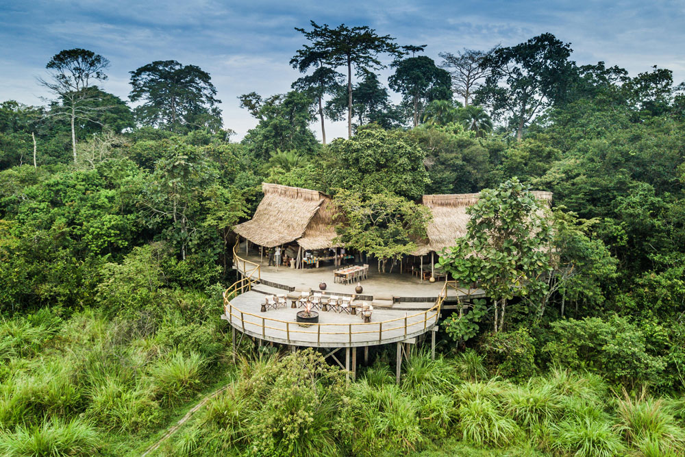 Lodge at Lango Camp / Courtesy of Congo Conservation Company