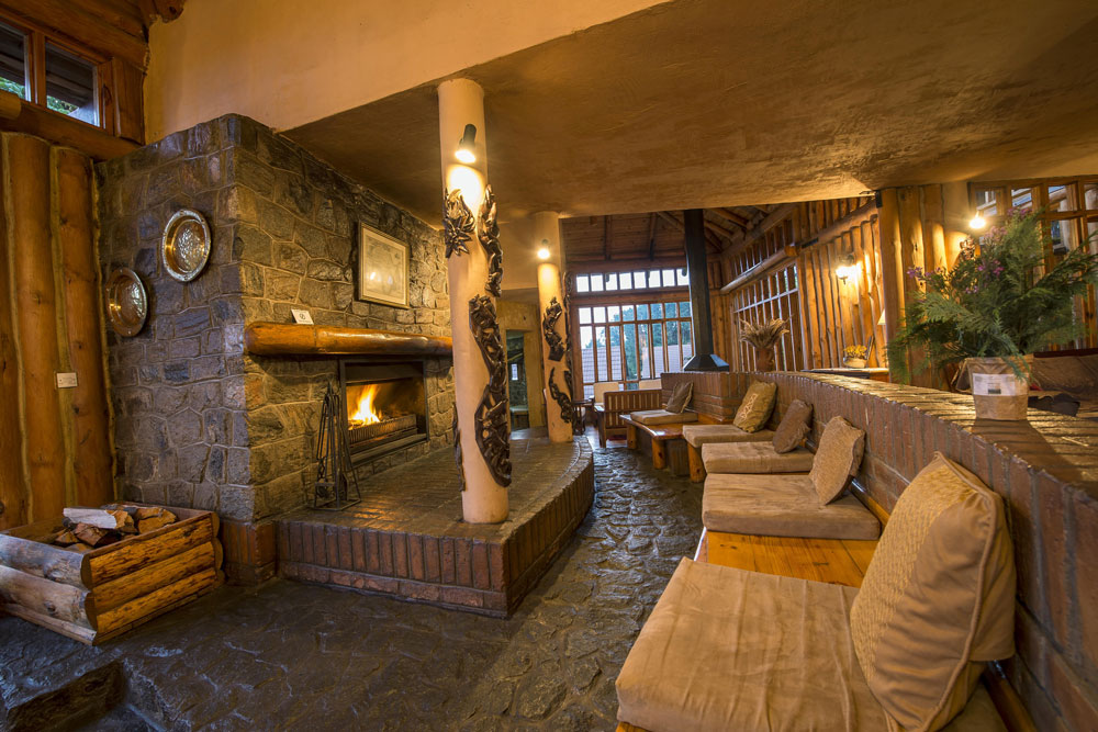 Lounge at Chelinda Lodge / Courtesy of Central African Wilderness Safaris luxury Malawi safari
