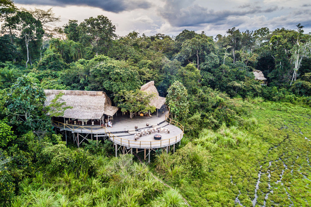 Lodge at Lango Camp / Courtesy of Congo Conservation Company luxury Congo jungle lodge