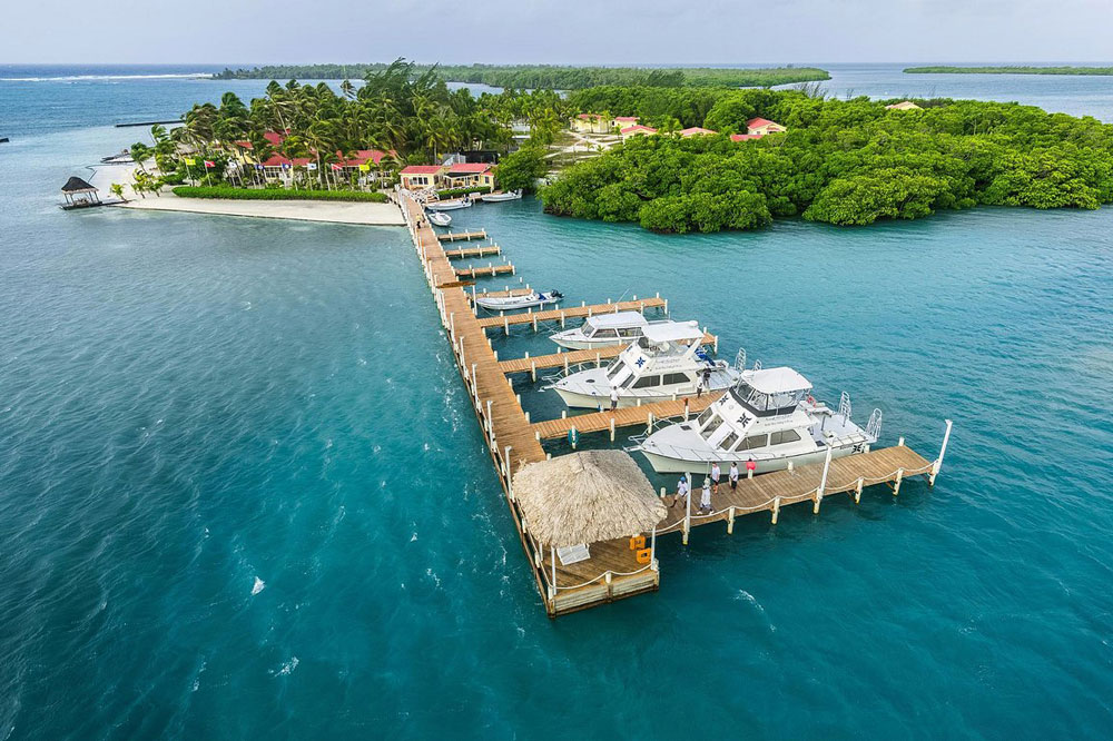 Charter boats at Turneffe Island Resort / Courtesy of Terneffe Island Resort luxury Belize beach resort