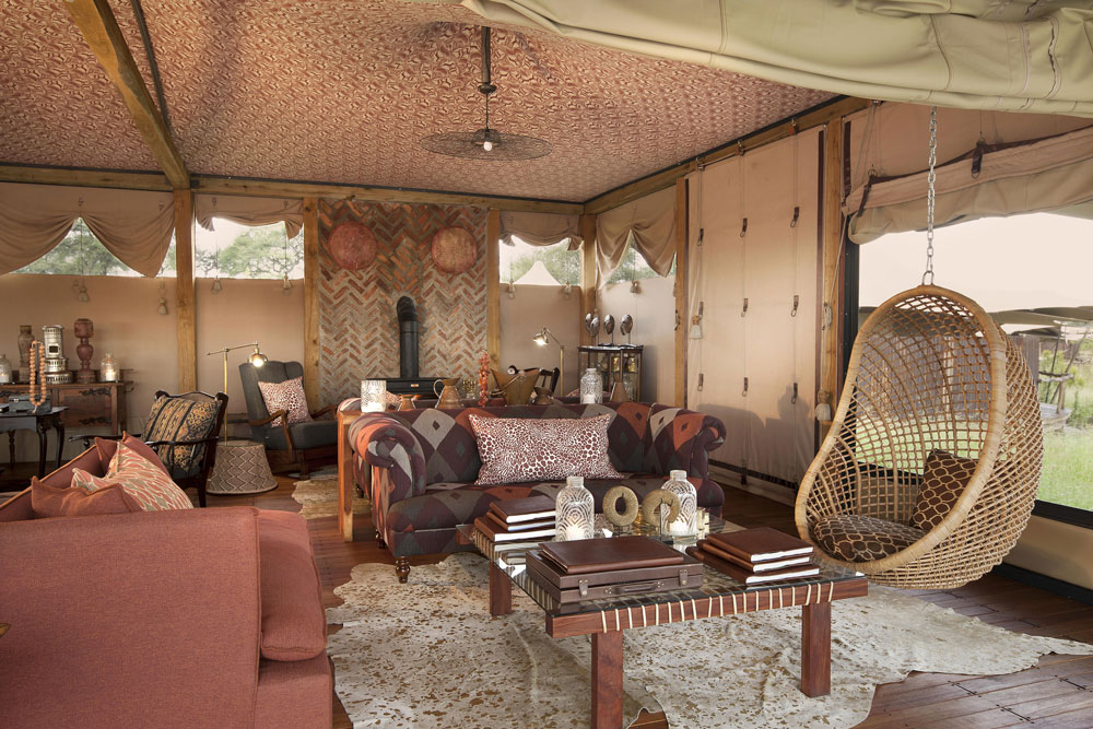 Lounge at Somalisa Camp / Courtesy of African Bush Camps luxury Zimbabwe safari