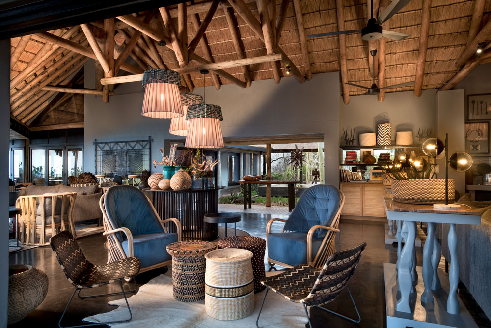 Lounge at &Beyond Phinda Mountain Lodge / Courtesy of &Beyond luxury South Africa Safari