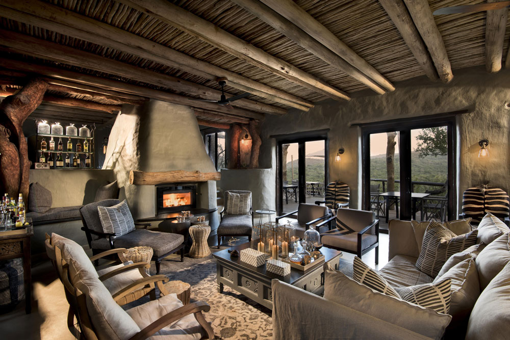 Lounge at &Beyond Phinda Rock Lodge / Courtesy of &Beyond luxury South Africa safari