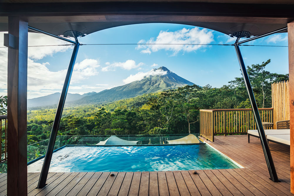 Luxury tent hot springs pool at Nayara Tented Camp / Courtesy of Nayara Costa Rica luxury ecolodge