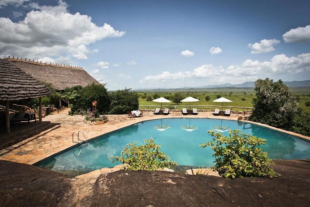 Pool at Apoka Safari Lodge / Courtesy of Wildplaces Africa luxury Uganda safari