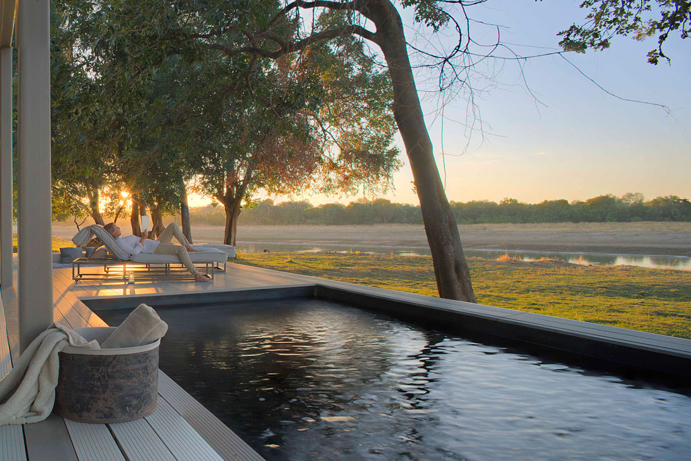 Pool at Chinzombo / Courtesy of Time + Tide luxury Zambia safari