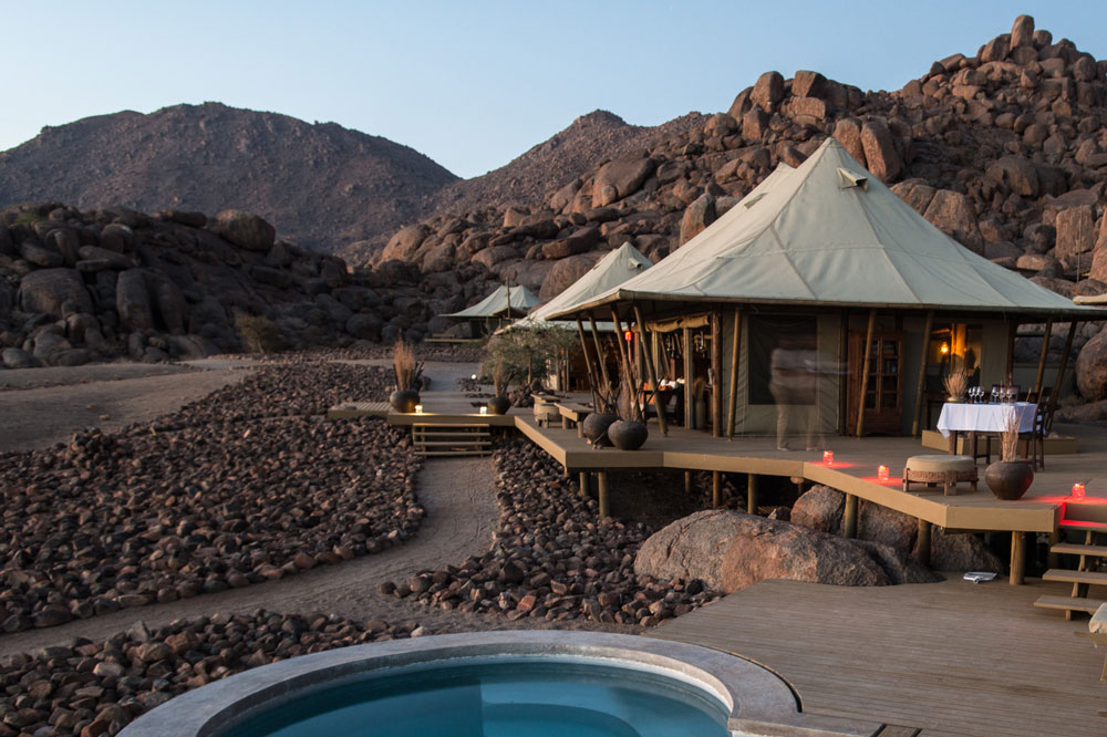 Tents at Wolwedans Boulders Camp / Courtesy of Wolwedans luxury Namibia safari