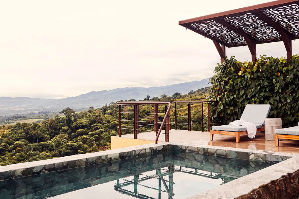 Terrace at Hacienda Alta Gracia / Courtesy of Auberge Resorts Costa Rica luxury ecolodge
