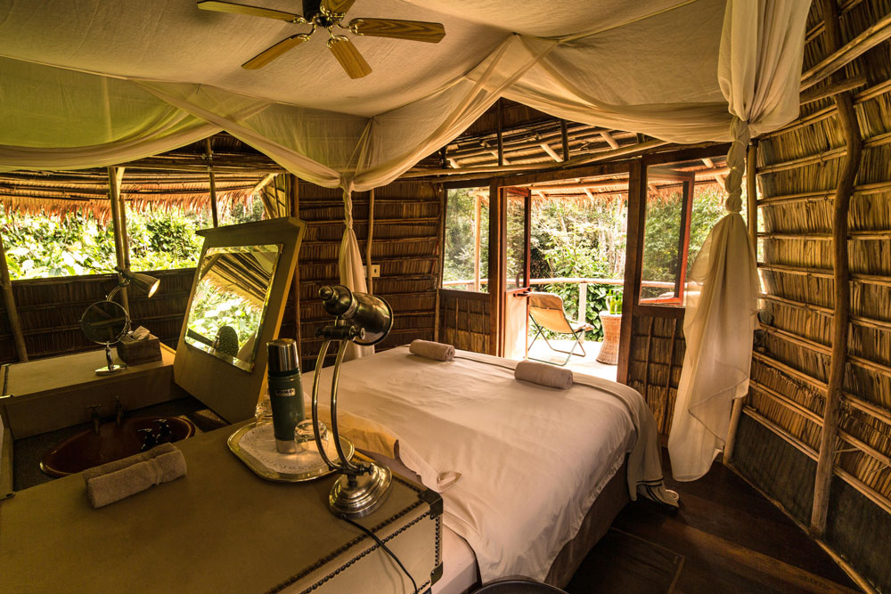 Bedroom at Ngaga Camp / Courtesy of Congo Conservation Company luxury Congo gorilla lodge