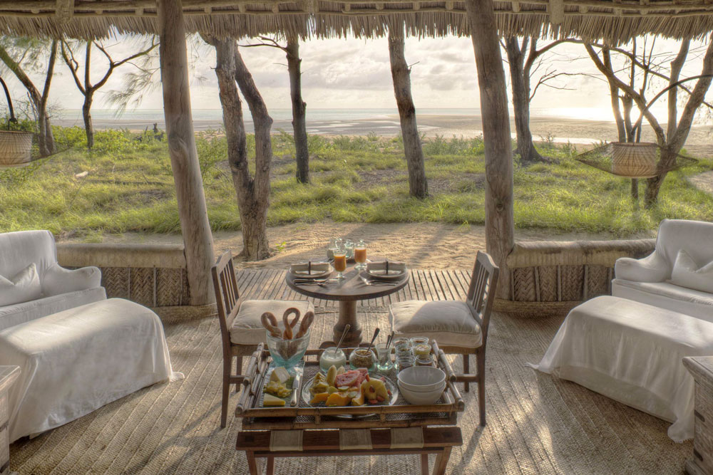 Banda view at &Beyond Mnemba Island / Courtesy of &Beyond luxury Zanzibar beach resort