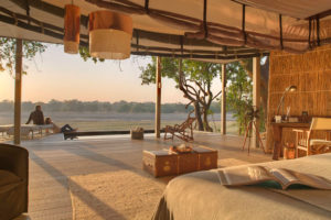 Suite view at Chinzombo / Courtesy of Time + Tide luxury Zambia safari