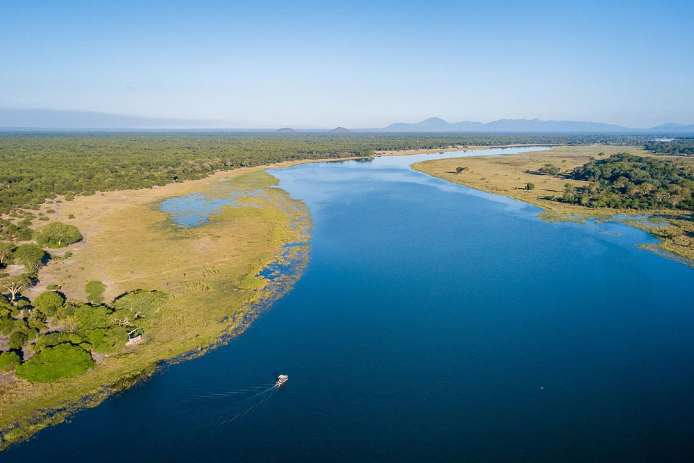 The Shire River and Liwonde National Park near Kuthengo Camp / Courtesy of Robin Pope Safaris Malawi luxury safari