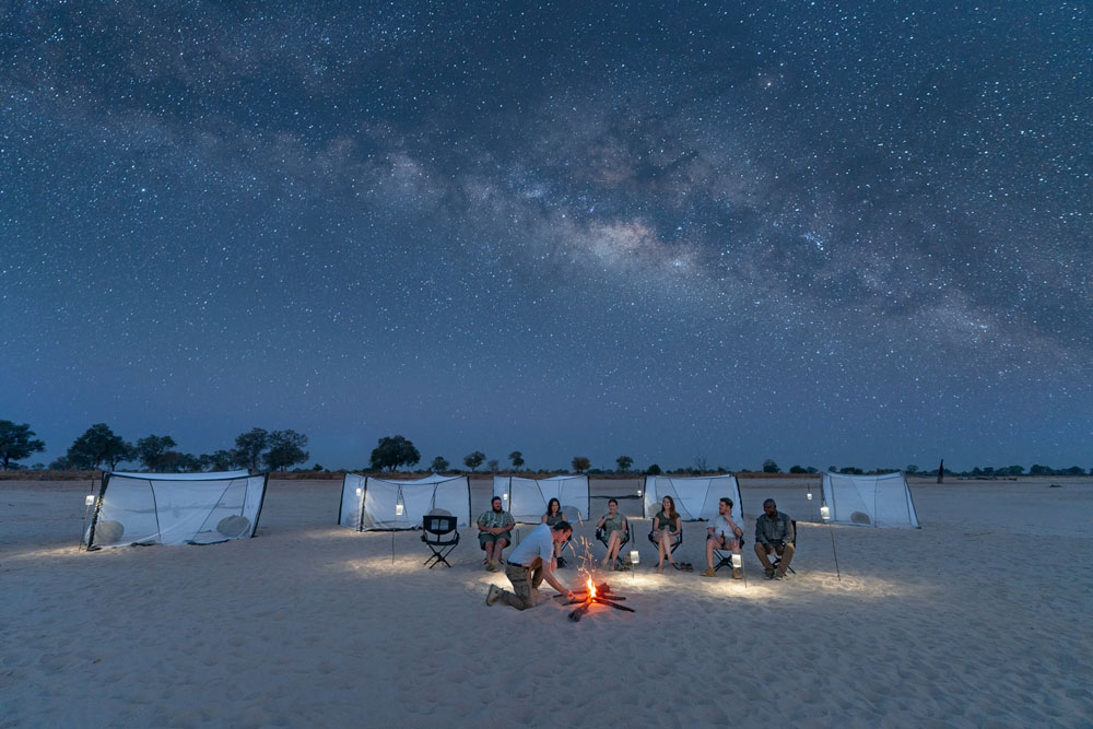 Sleepout under the stars at Chinzombo / Courtesy of Time + Tide