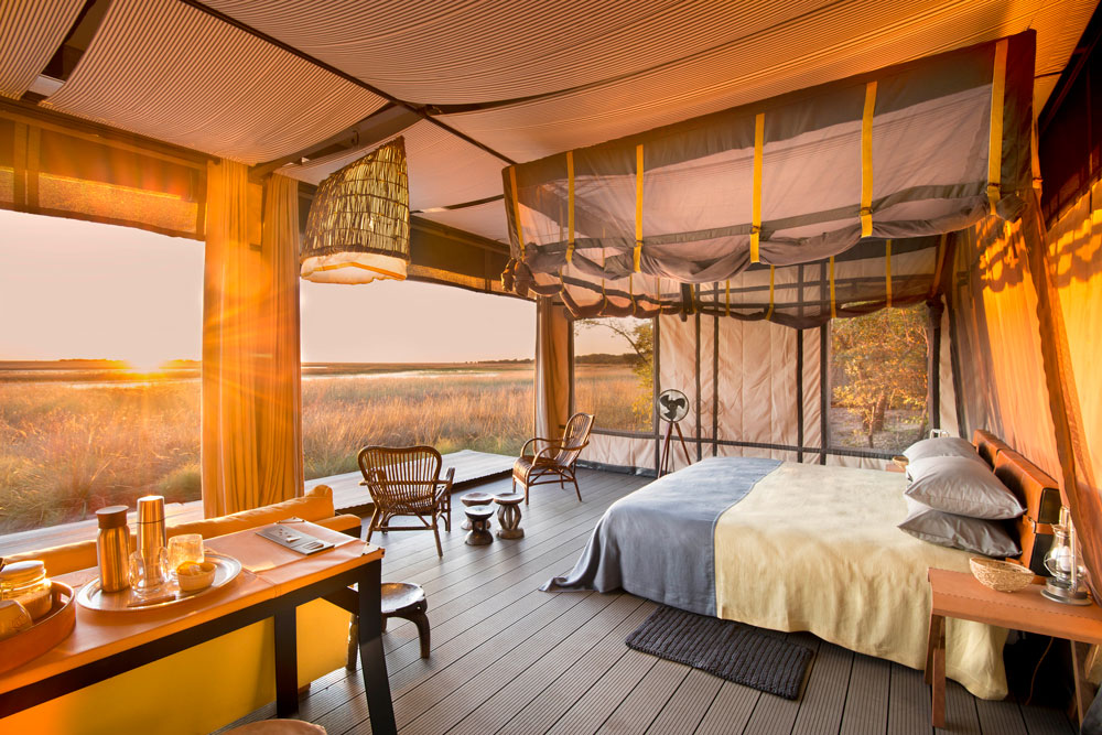 Bedroom at King Lewanika / Courtesy of Time & Tide luxury Zambia safari