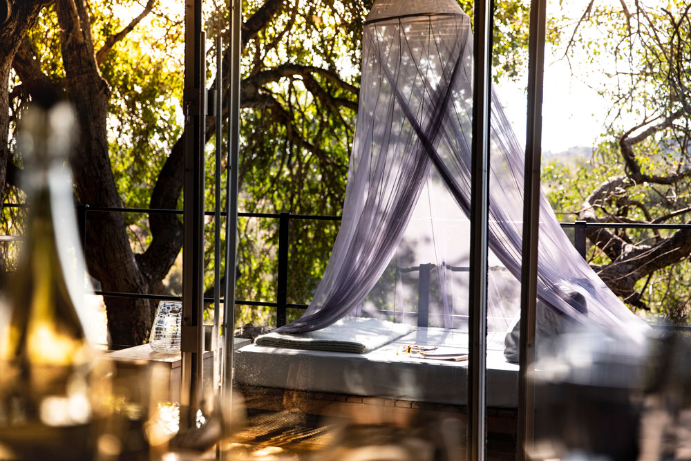 Outdoor sleeping at Singita Lebombo / Courtesy of Singita luxury South Africa safari