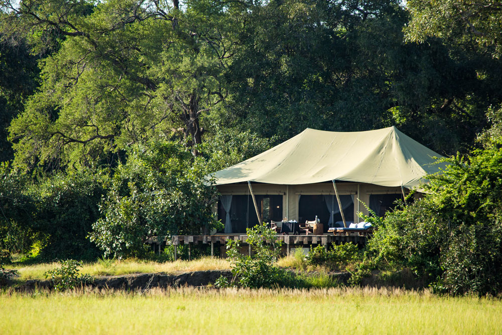 Tent at Tembo Plains Camp / Courtesy of Great Plains Conservation luxury Zimbabwe safari