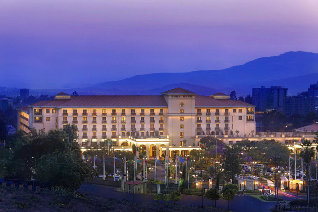 Exterior of Sheraton Addis Hotel, Ethiopia / Courtesy of Marriott