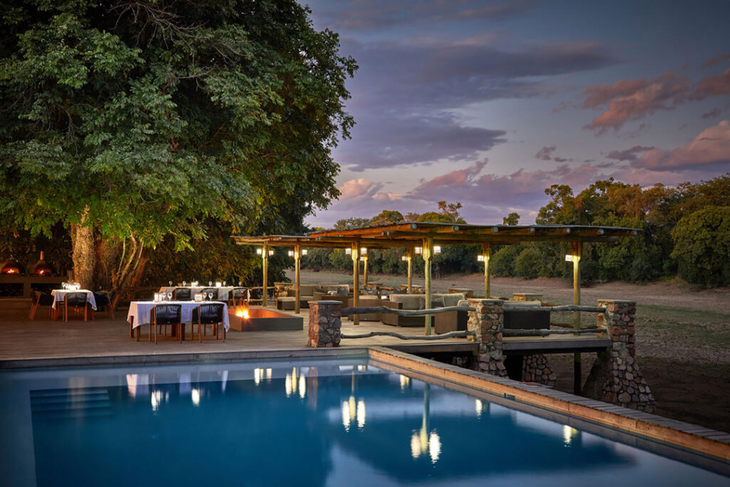 Mfuwe Lodge Pool and Dining, Zambia / Courtesy of Classic Portfolio