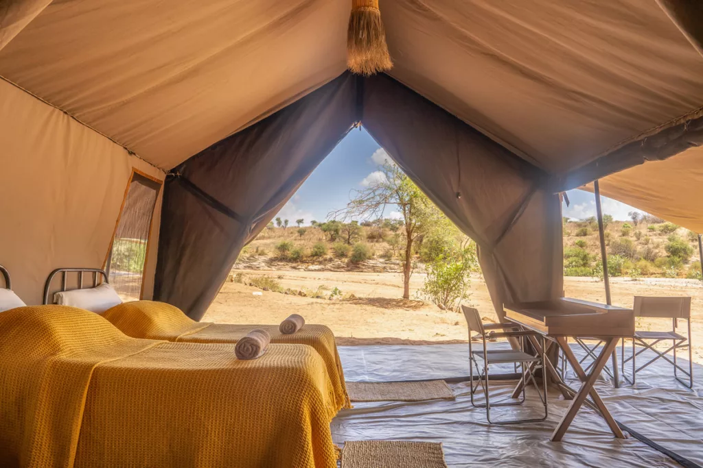 Sarara Wilderness Tent Interior / Courtesy of Sarara